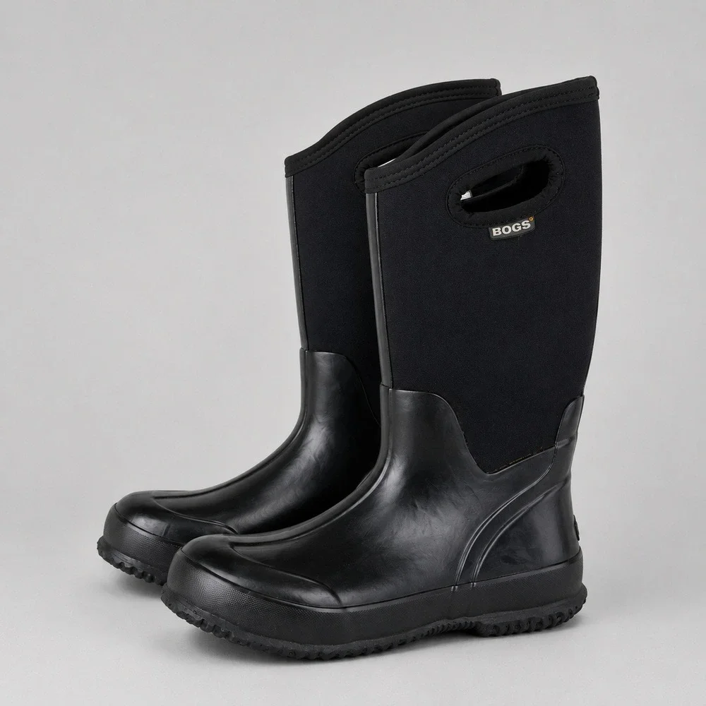 Bogs Womens 8 Black Waterproof Insulated Snow Rain Boots Farm Mud Gorpcore Work